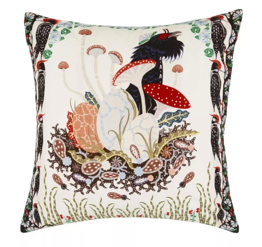 Cushion Sleeve „Woodpecker“ made of Velvet (60 x 60 cm)