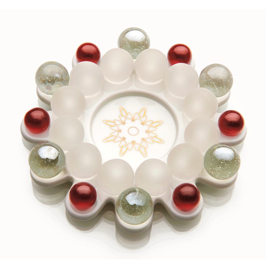 Tealight Candler Holder "Glass Bead Star" with Beautiful Light Refraction – Amica