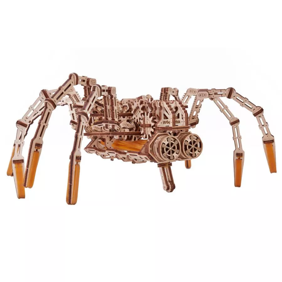 Alien-Spinne – Spielzeug-Bausatz mit Motor-Antrieb aus Holz