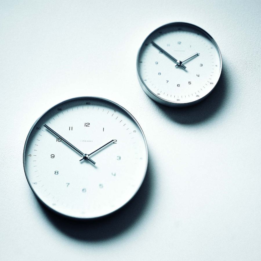 Minimalist Wall Clock by Max Bill with Number Dial (two sizes)