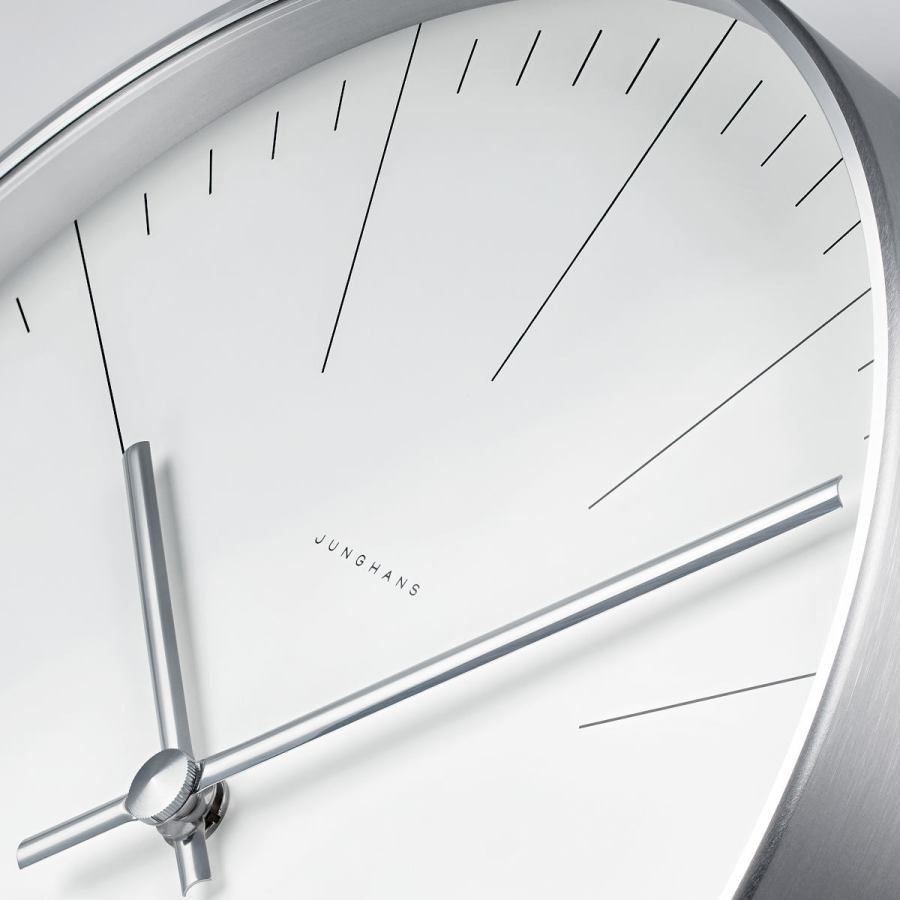 Minimalist Wall Clock by Max Bill with Stroke Dial (two sizes)