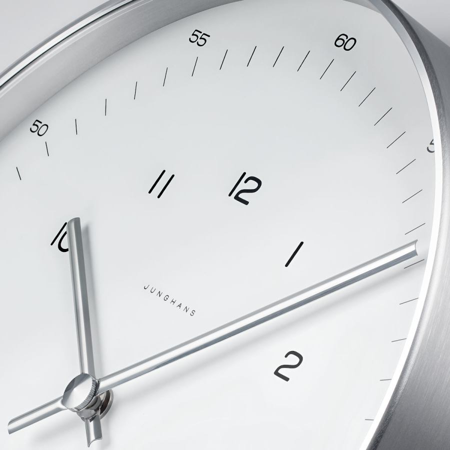 Minimalist Wall Clock by Max Bill with Number Dial (two sizes)