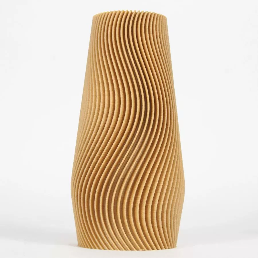 Sustainable design vase with wave structure Ø 3,5 cm