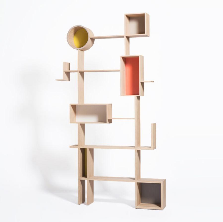Abstract Bookcase Made Of French Oak Kunstbaron