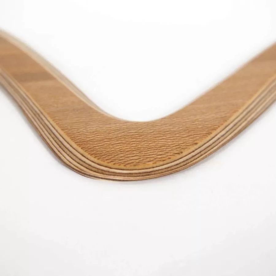 Handcrafted Double-Wing Boomerang "plane" made of Birch and Planetree (flies 25 m)