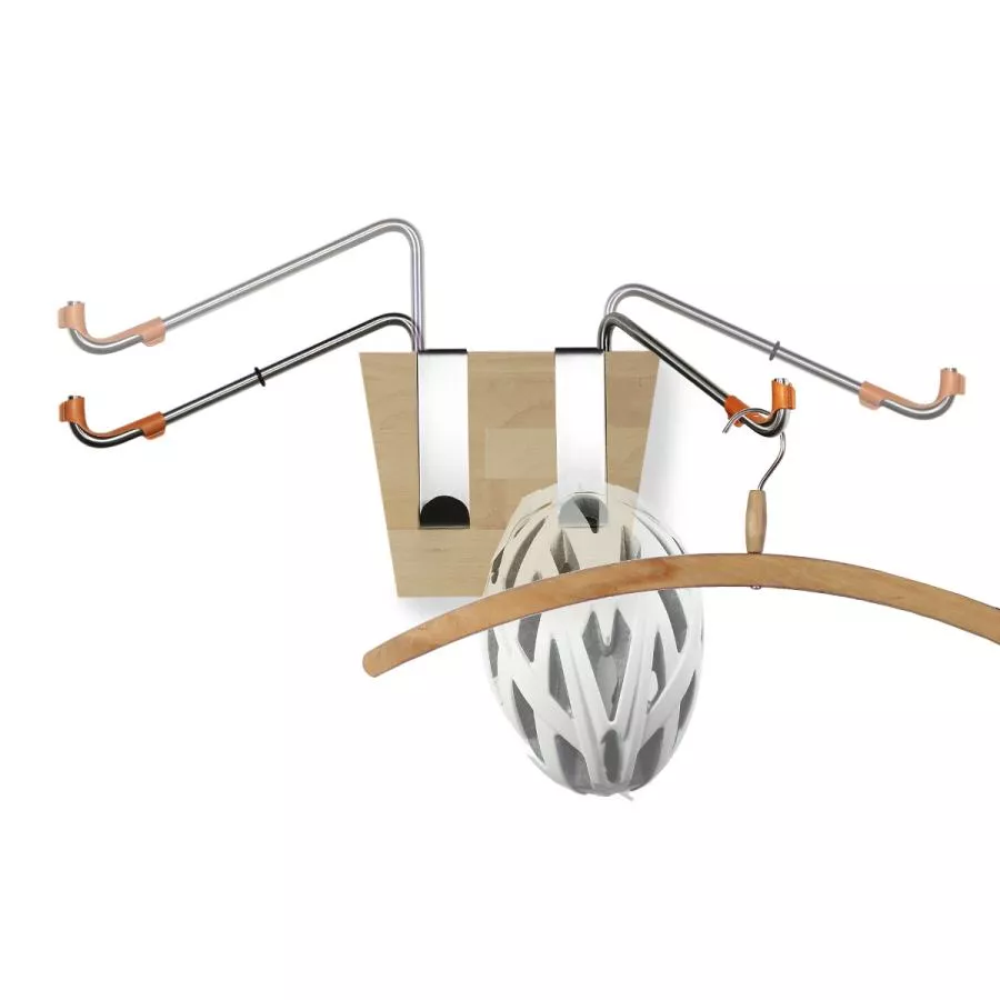 Fahrradhalter, Version mit Eichenholz