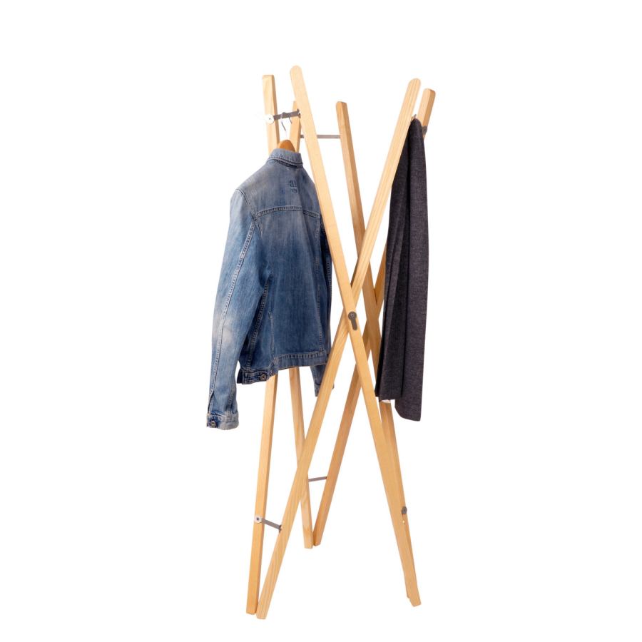Collapsable Design Clothes Rack made of Solid Wood