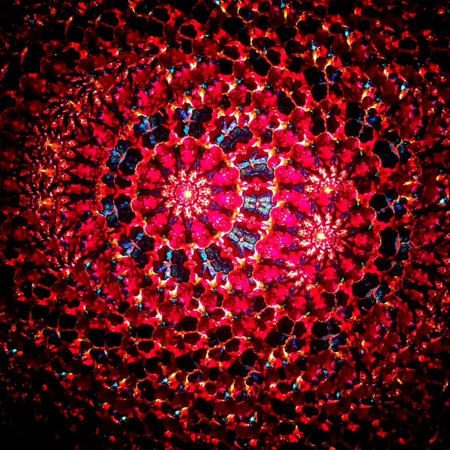 2Rad L – Handgefertigtes Kaleidoskop aus Messing mit zwei Farbrädern