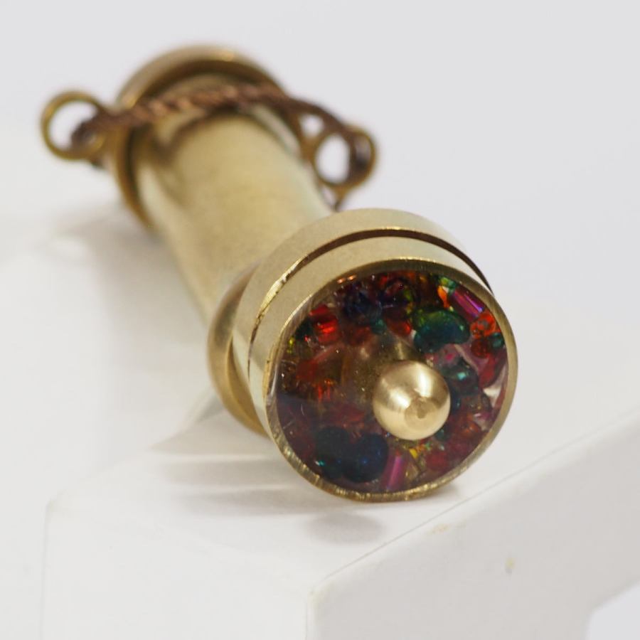 Mini Wheels – Small Kaleidoscope made of Brass with Carrying Cord