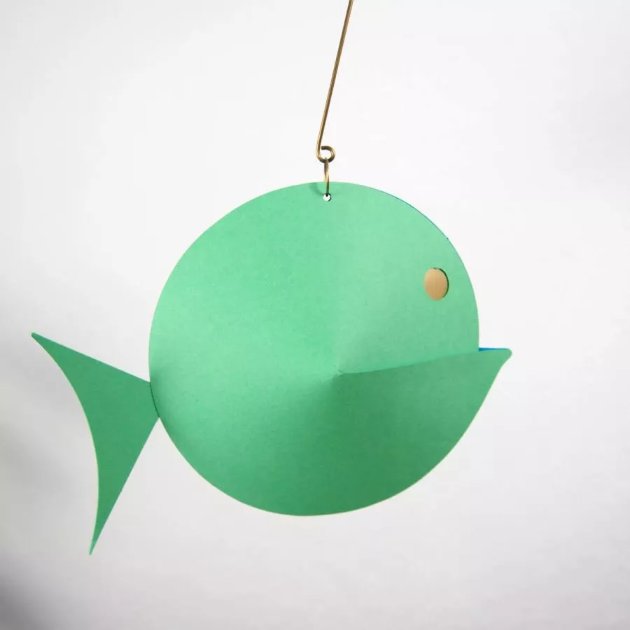 Large fish swarm mobile for babies and children