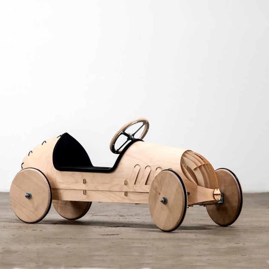 wooden ride on car