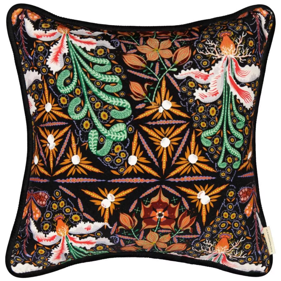 Floral Design Cushion Sleeve ‚Moonflower’ made of Velvet