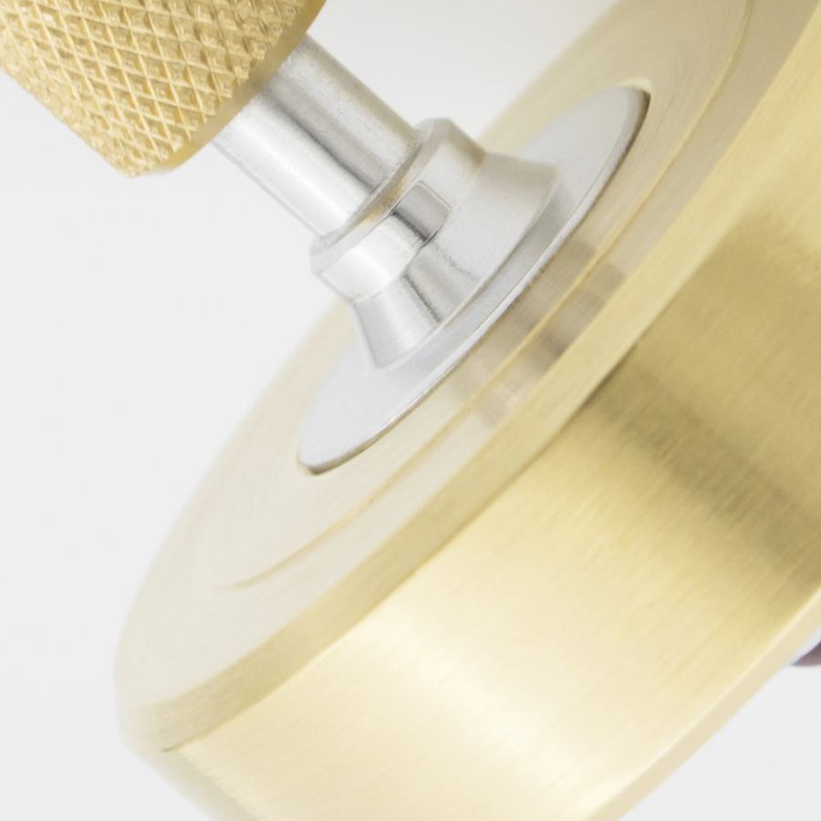 Brass spinning top ceramic bearing dish design over 6 min spin 