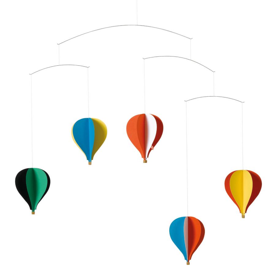 Buntes Baby- und Kinder-Mobile "Balloon 5" mit Heißluftballons (53 x 62 cm)