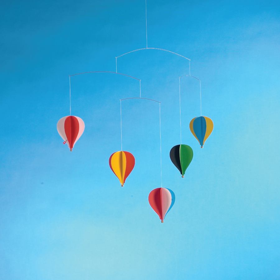 Charming Baby Mobile "Balloon 5" with Paper Balloons (53 x 62 cm)