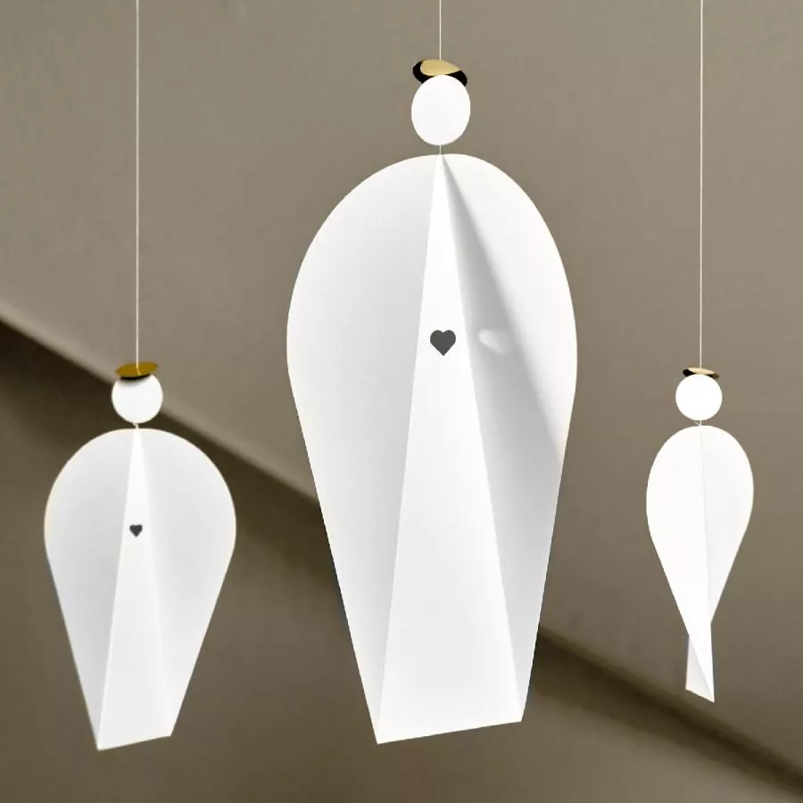 Weihnachtliches Design-Mobile "Turning Angels" (40 x 35 cm)