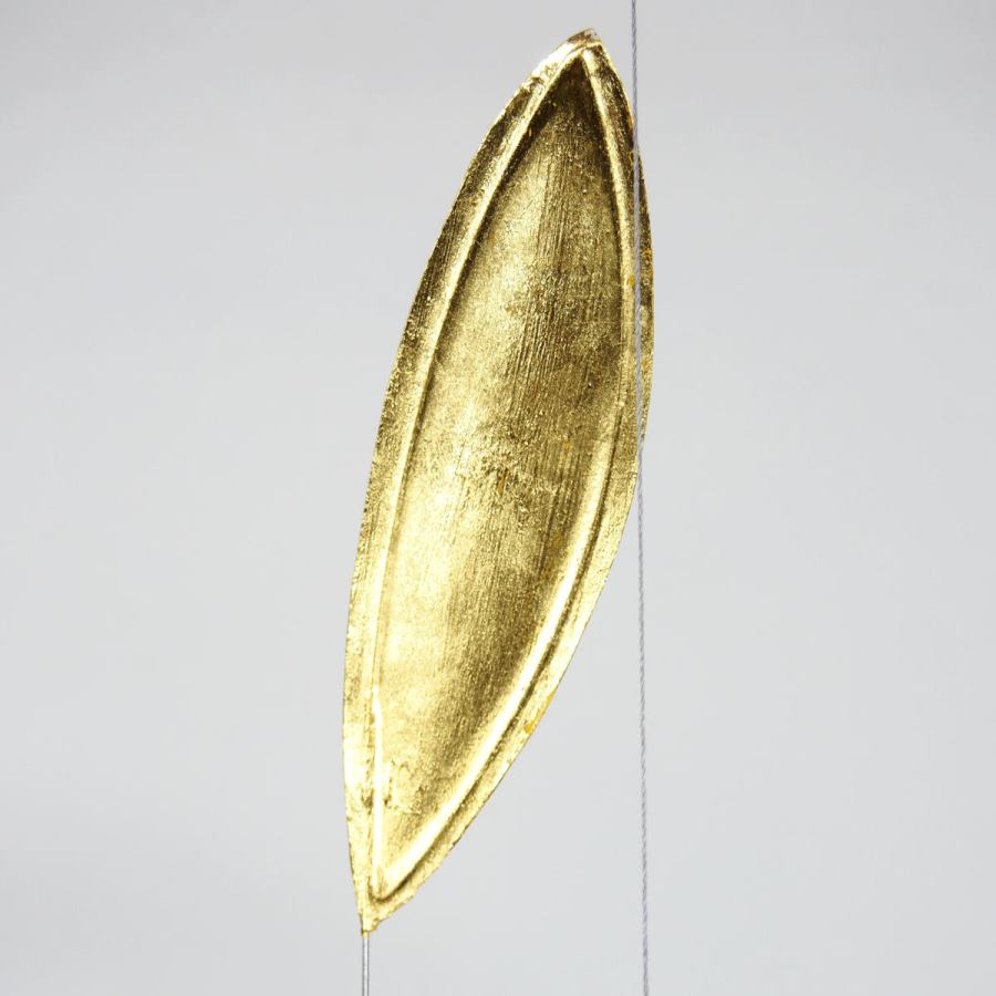 Zartes blattförmiges Mobile "IVY" in Gold, handgefertigt (60 x 50 cm)