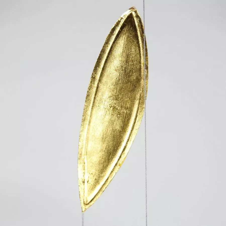 Delicate Handmade Leaf-Shaped Mobile "Little Leaf", Gold (60 x 50 cm)