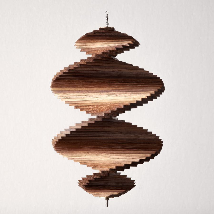 Handgefertigtes Design-Mobile aus Holz, individuell einstellbar Ø 16 cm