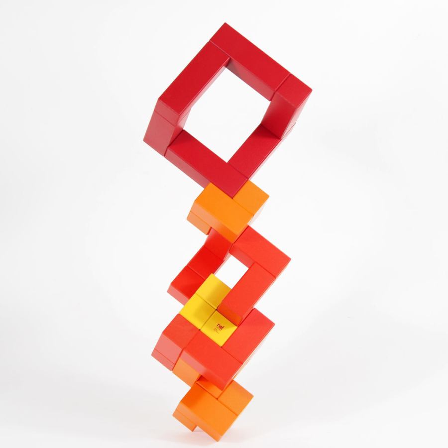 Cubicus (Rot) – Originales Naef-Spiel aus Holz für kreative Konstruktionen