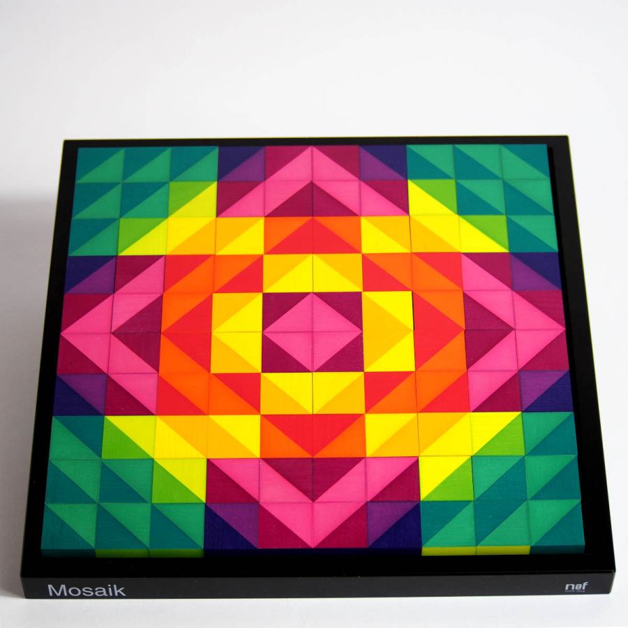 Mosaik 100 – Originales Naef-Spiel aus Holz mit farbenfrohen Mosaiksteinen