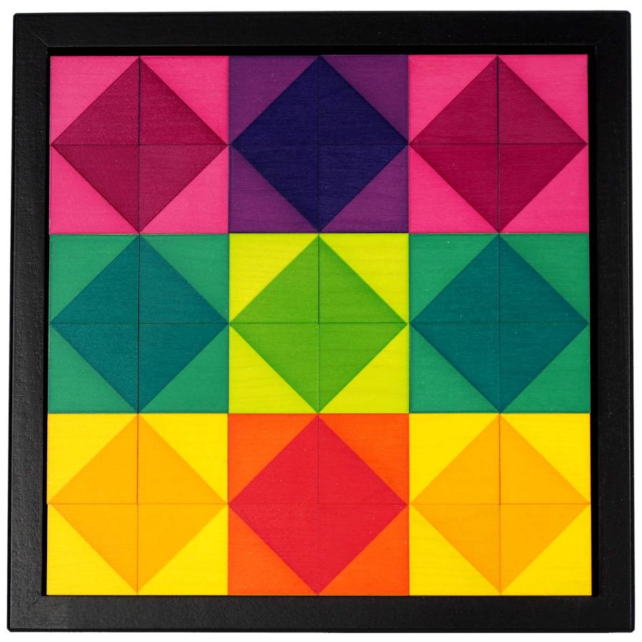 Mosaik 36 – Originales Naef-Spiel aus Holz mit farbenfrohen Mosaiksteinen