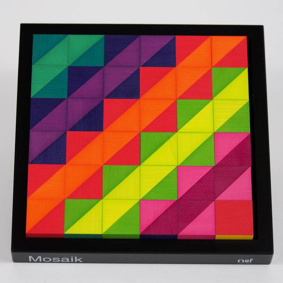 Mosaic 36 – Original Naef Game with Color Blocks, made of Wood