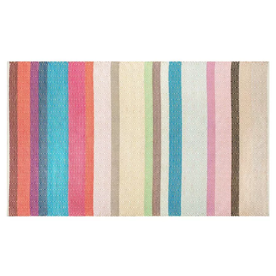 Handgewebter Teppich Merzouga aus Kork und Baumwoll-Jersey | Kunstbaron