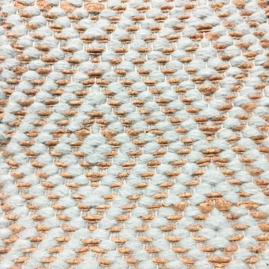 Handgewebter Teppich Veliko aus Kork und Wolle | Kunstbaron