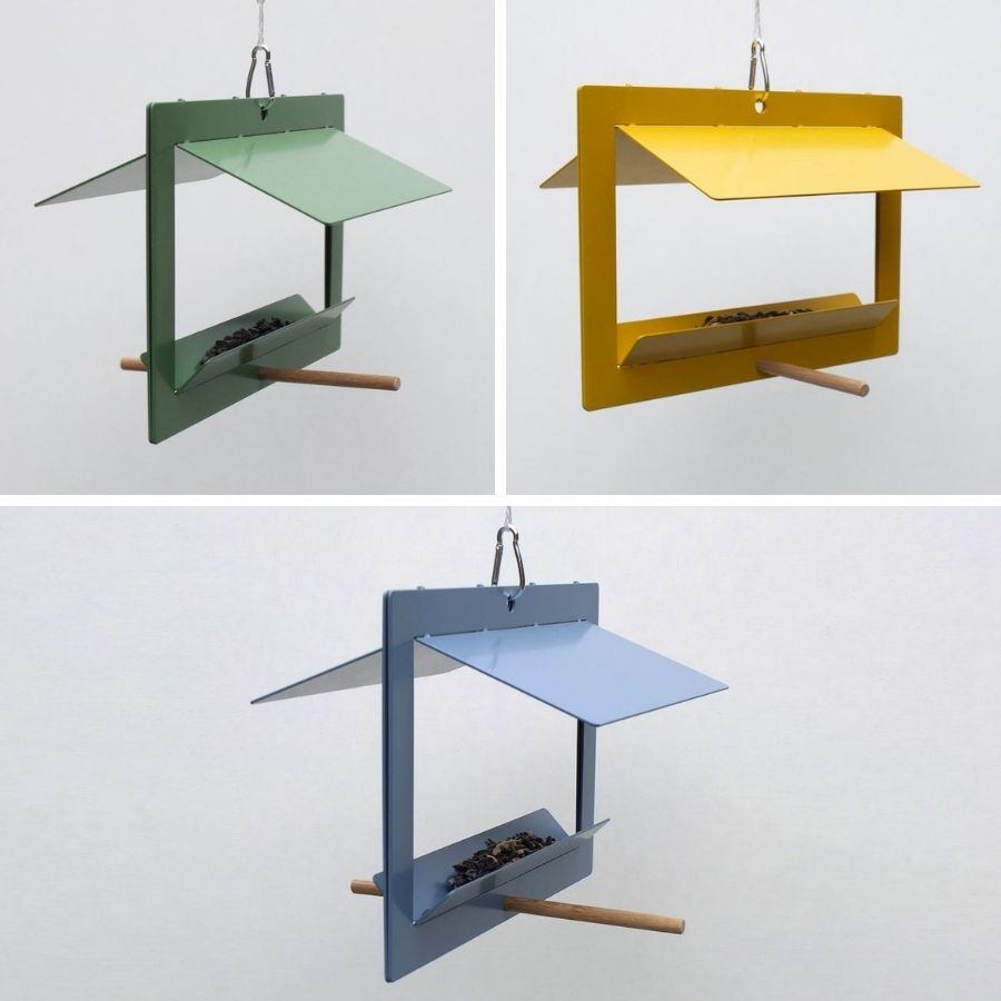 Folded Bird Feeding Station made of Steel in A4 Size