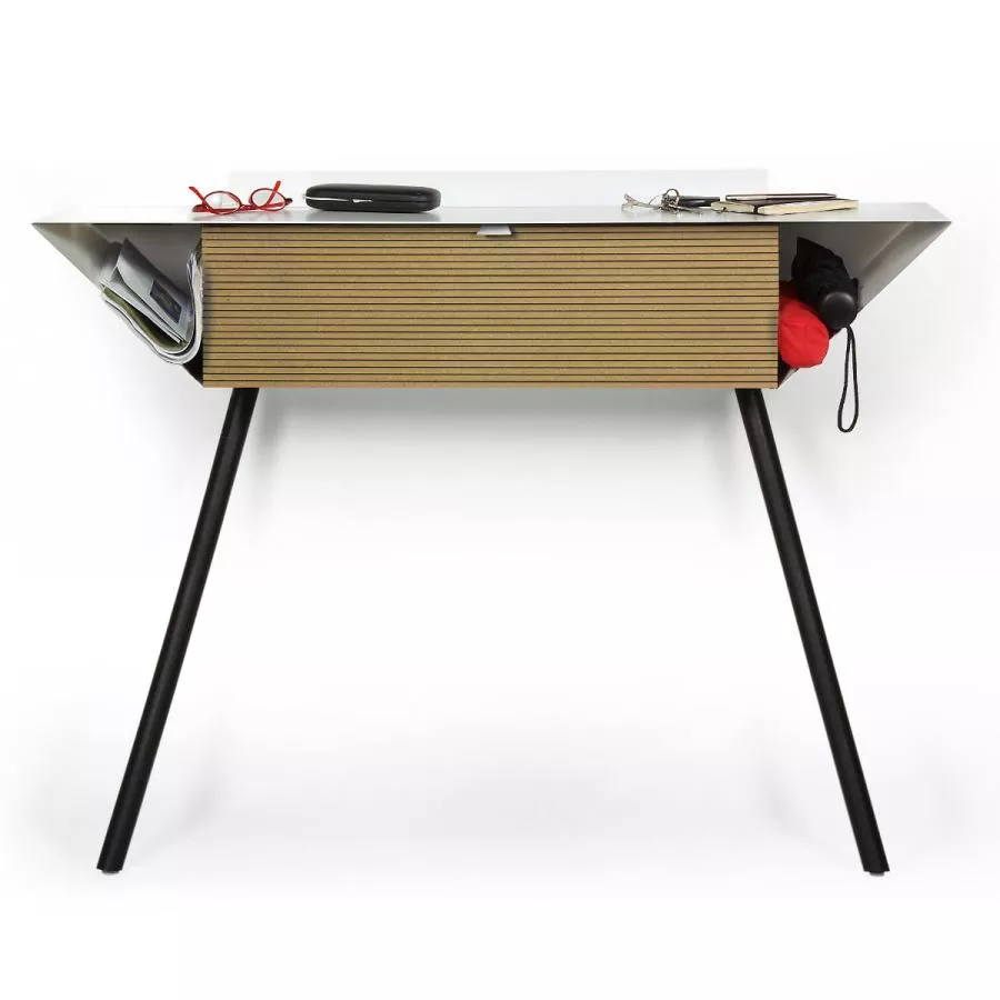 Wall-leaning Sideboard made of Steel and MDF (100 x 28 cm)