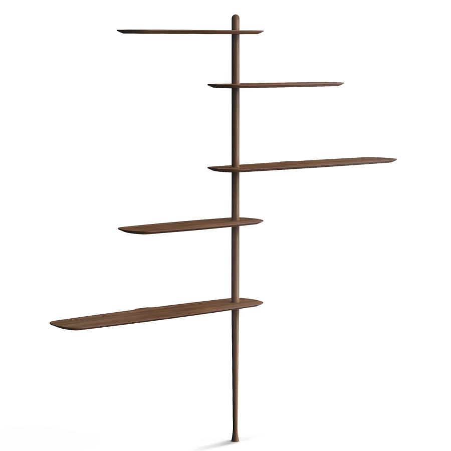 Stilvolles Wandregal mit Echtholzfurnier – Modell 10 (stehend)