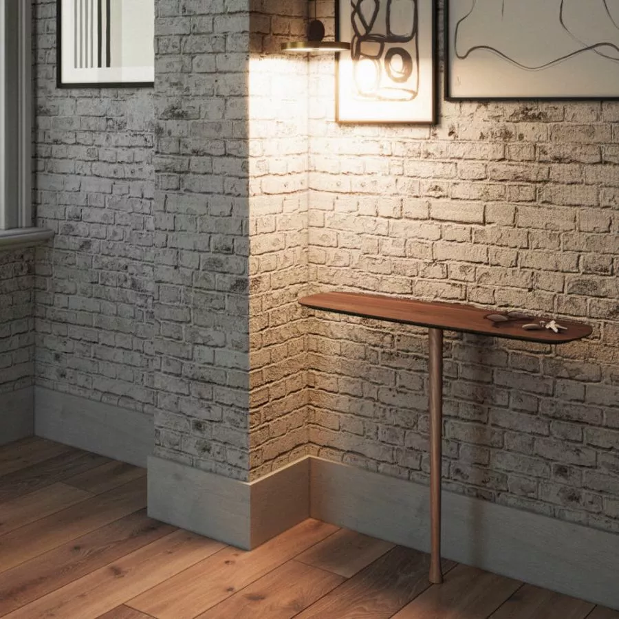 Design Wall Shelf with Real Wood Veneer – Model 2 (standing)