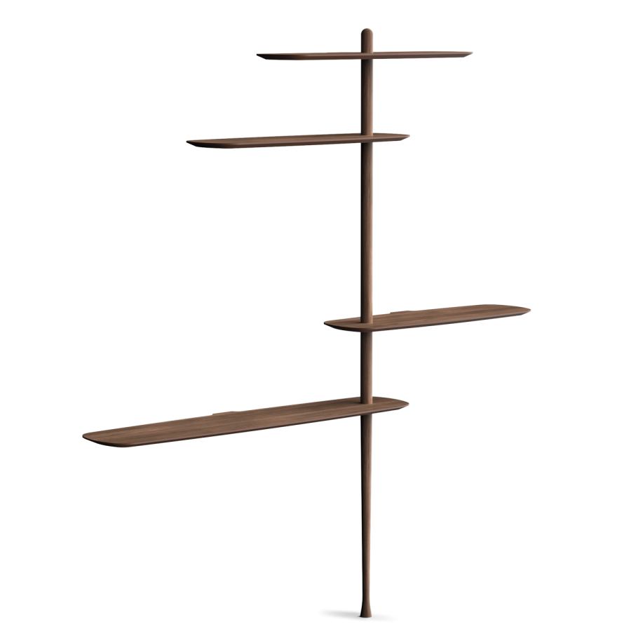 Design Wall Shelf with Real Wood Veneer – Model 8 (standing)