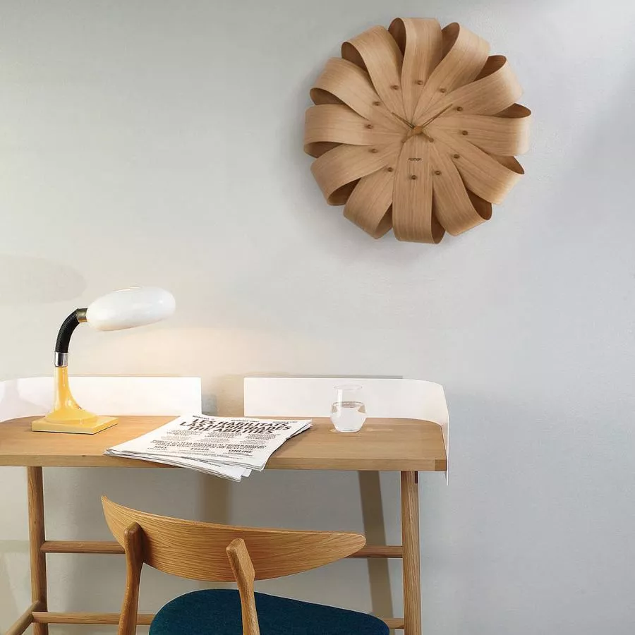 Beautiful Wall Clock "Brisa" made of Curved Wood Ø 52 cm