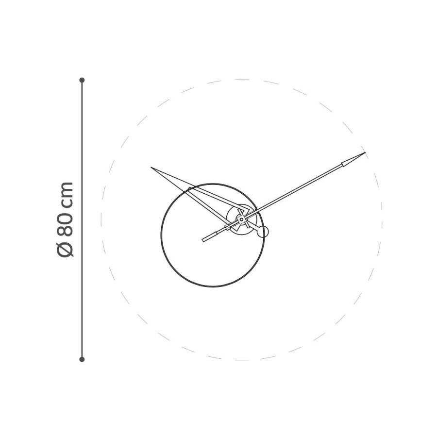 Excentric Design Wall Clock "Cris" with Long Hand Ø 80 cm
