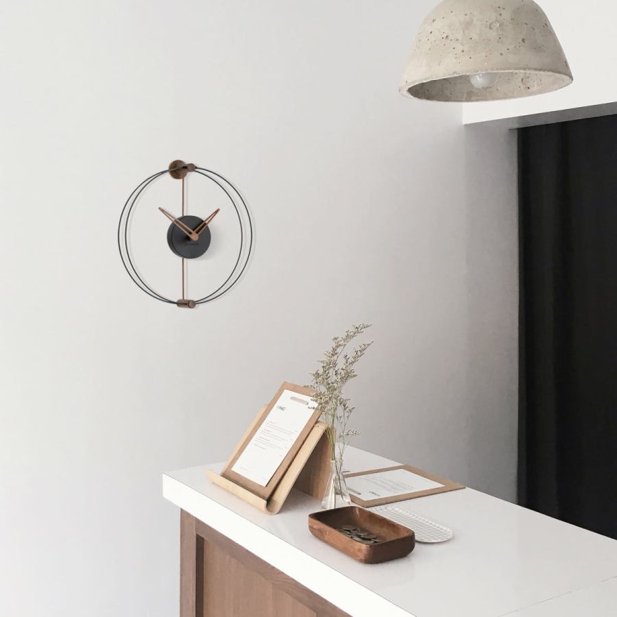 Small Design Wall Clock "Nano" with Double Ring Ø 28 cm