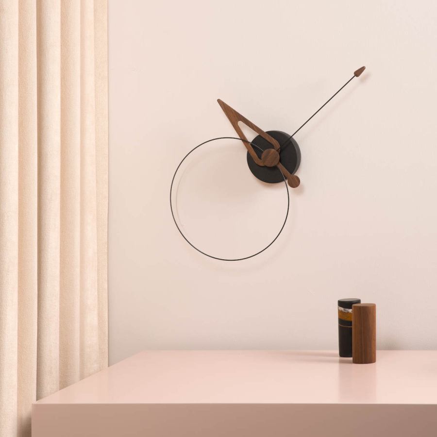 Small Excentric Design Wall Clock "Pico" with Fibre Glass Hand Ø 40 cm