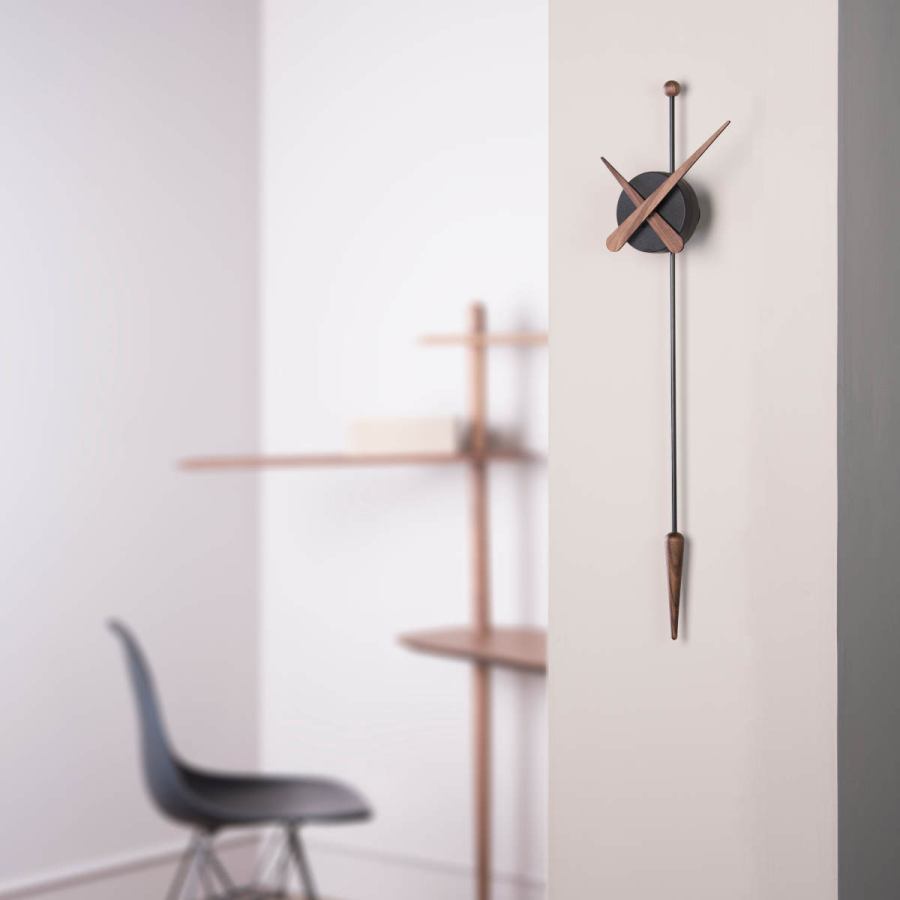 Small Suspended Design Wall Clock "Punta" Ø 28 cm