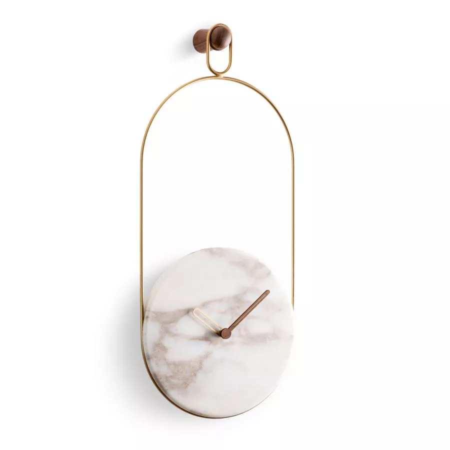 Small version in gold with white marble
