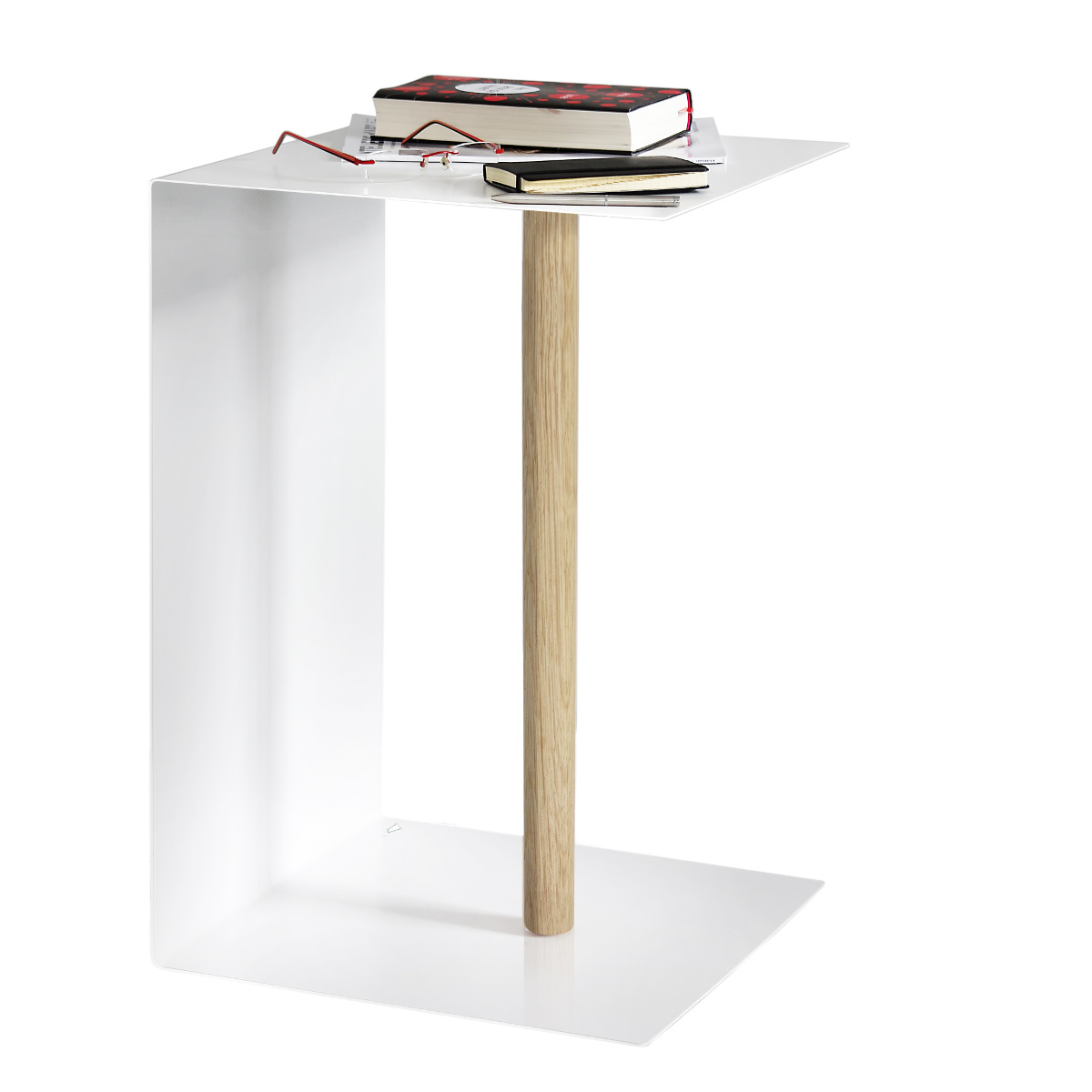 White Stainless Steel Side Table Wooden, Stainless Steel Side Table Legs