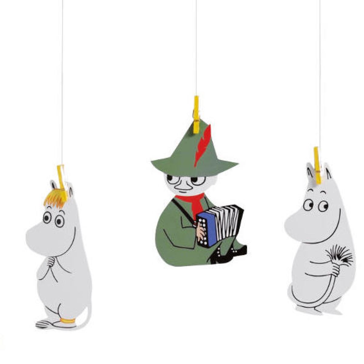 Scandinavian Children's Mobile with Moomins Characters by Tove Jansson