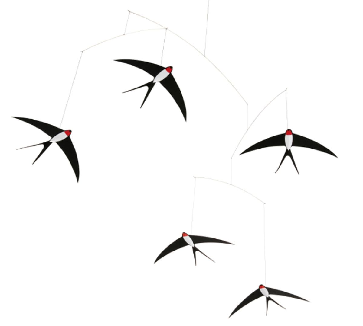 Charming Mobile for Babies "Five Swallows"