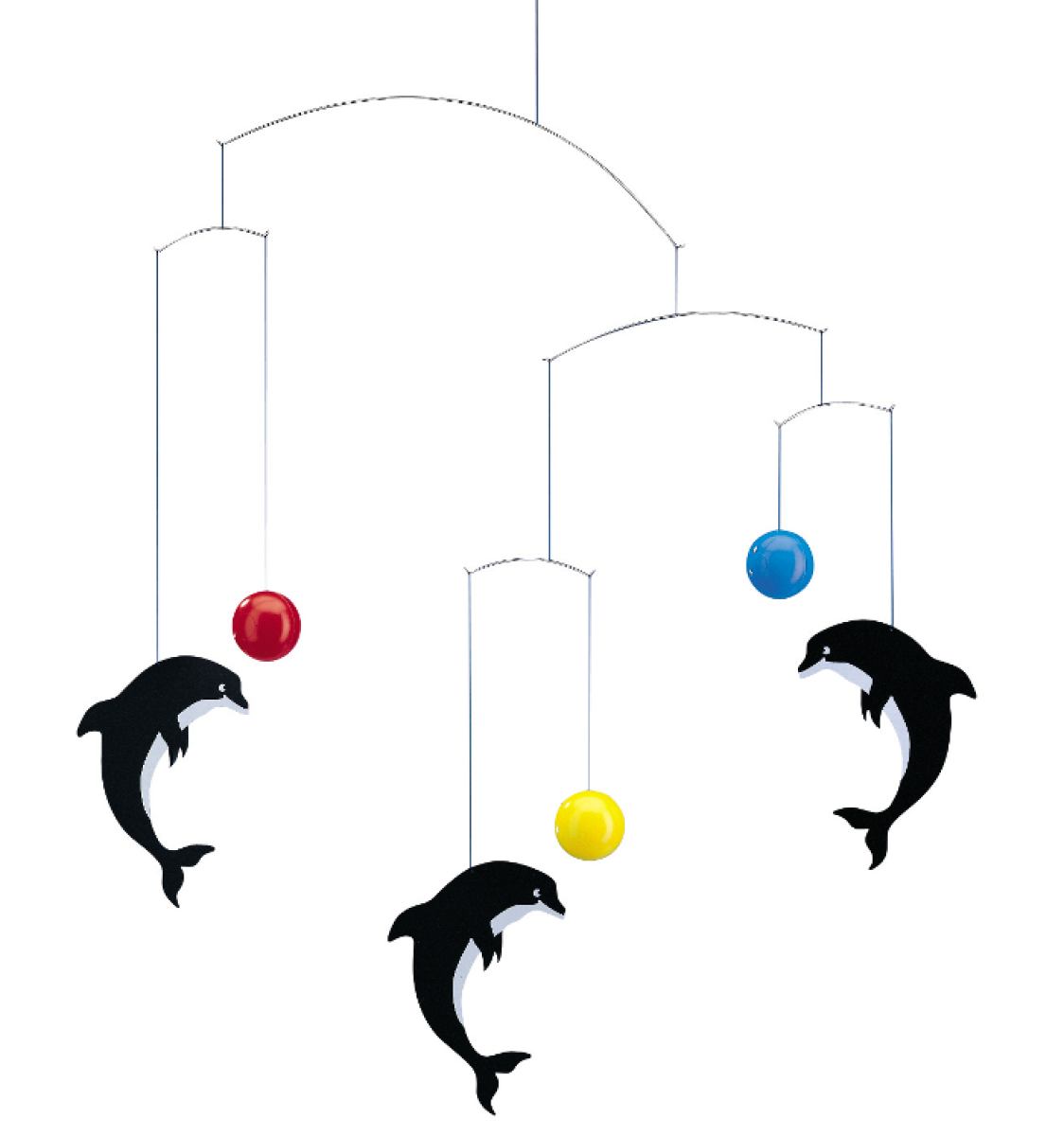 Charmantes Kinder-Mobile "Delphinarium" mit drei Delfinen