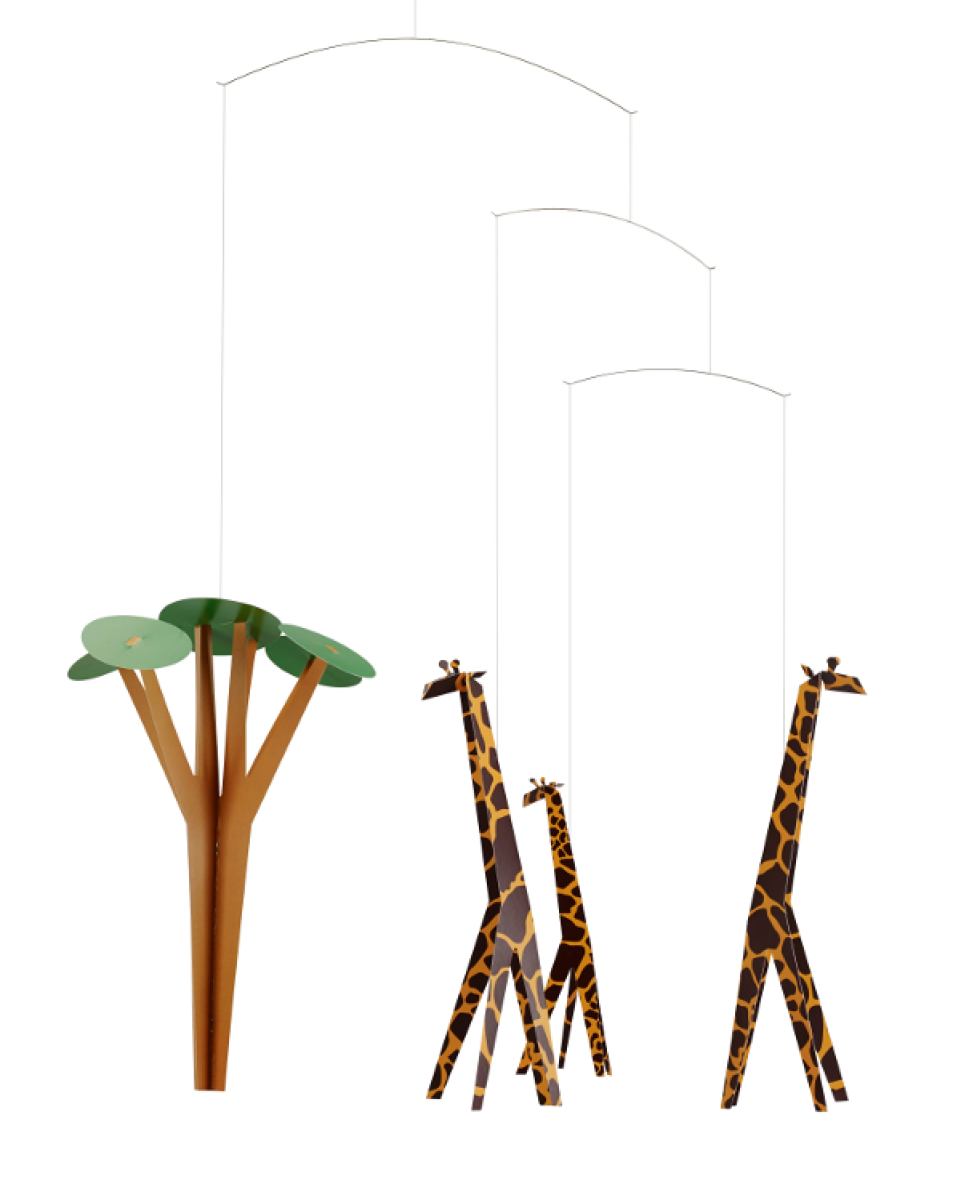 Buntes Kinder-Mobile "Giraffen in der Savanne"