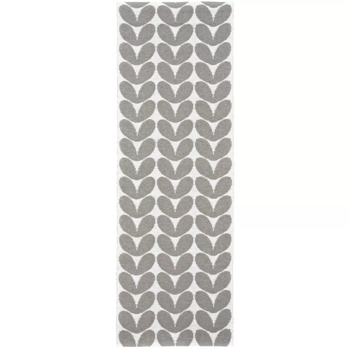 Gewebter Läufer bzw. Teppich „Karin“ (Grau) mit floralem Muster | Kunstbaron