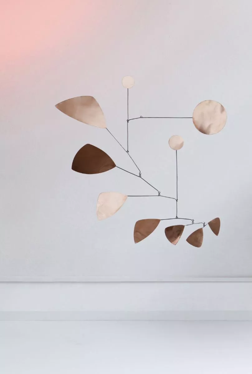 Leaves - Handmade Mobile, polished copper | Kunstbaron