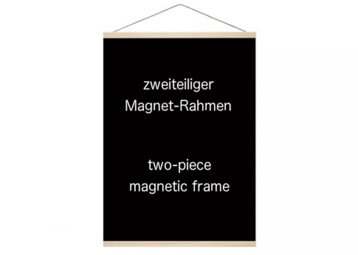 optional: magnetic oakwood frame