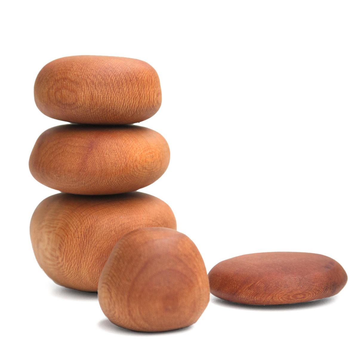 Meditative Balancing Rocks made of Sycamore Wood