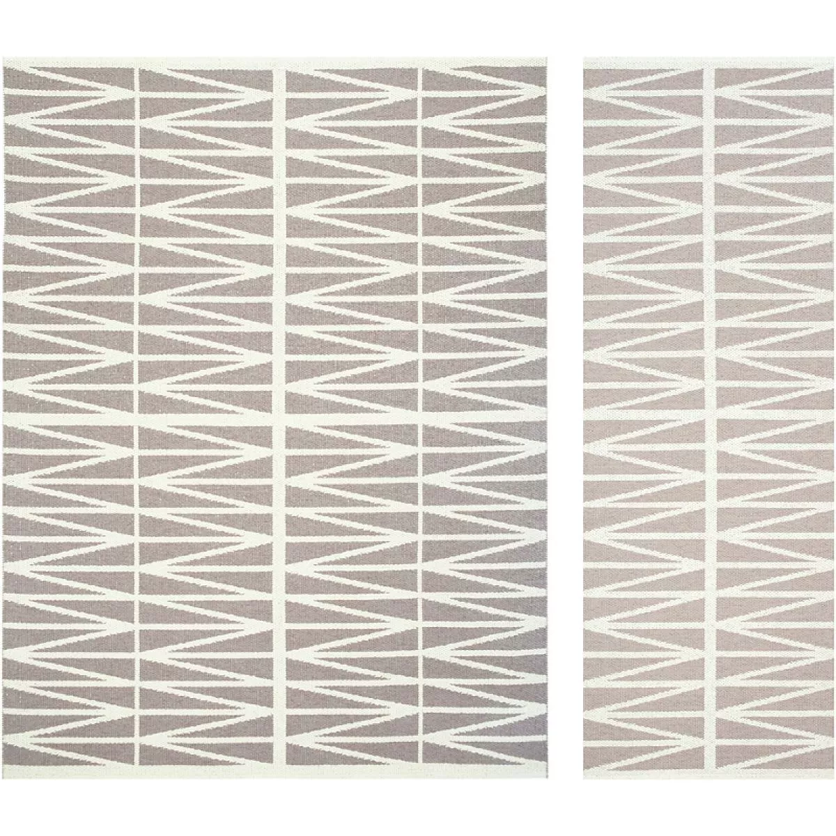 Plastic woven rug „Helmi“ (Amethyst-Gray) | Kunstbaron